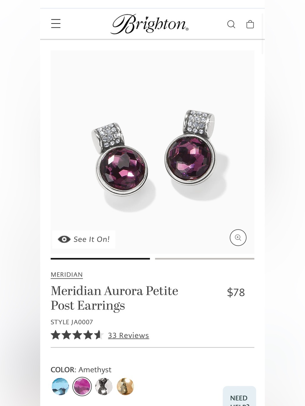 Brighton Meridian Aurora Petite
Post Earrings